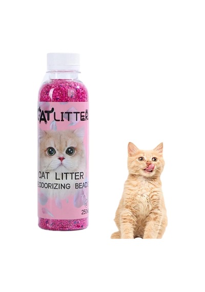 Kedi Kumu Koku Giderici Granül Parfüm - Uzun Süreli Ferahlık Sunan Kedi Kumu Kokusu Giderici, Etkili Koku Nötrleştirici 250 Ml Gül