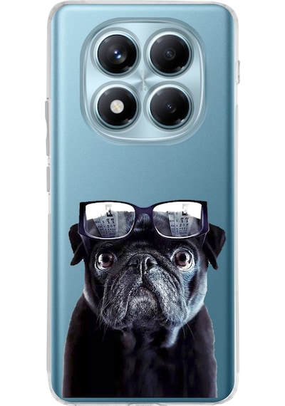Xiaomi Redmi Note 14 Pro İle Uyumlu Köpek 3 Baskılı Kamera Korumalı Şeffaf Kılıf Şeffaf
