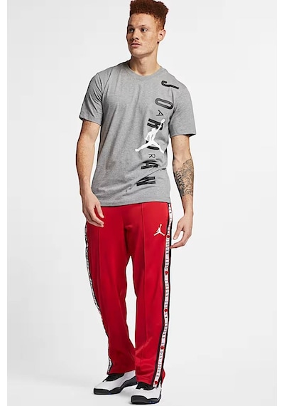 Nike Jordan Jumpman Vertical Air Stretch Crew Tee Erkek Logolu Tişört Gri Gri