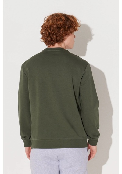 Lee Bisiklet Yaka Regular Fit Haki Erkek Sweatshirt L232501801 001
