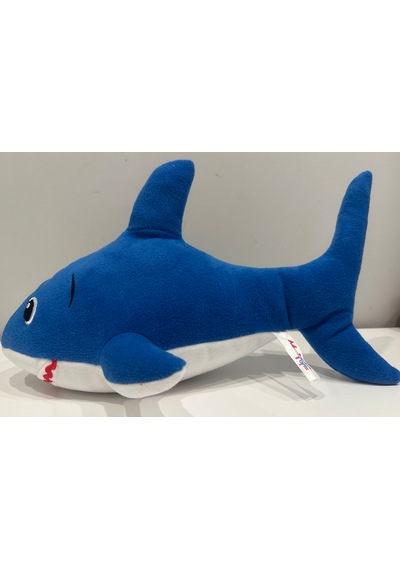 Mellito Toyzz 40 Cm Peluş Oyuncak Köpek Balığı Uyku Arkadaşı Yastık Sevimli Yumuşak Oyuncak Oyun Arkadaşı Beyaz - Mavi