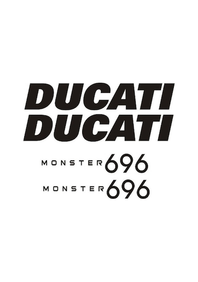 Ducati 696 Sticker Set Ducati Motor Sticker Motorsiklet