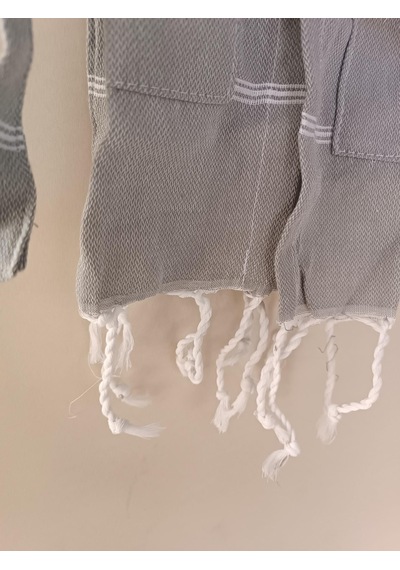 Kapüşonlu Çocuk Peştamal Bornoz 1-5 Yaş Gri Çok Renkli