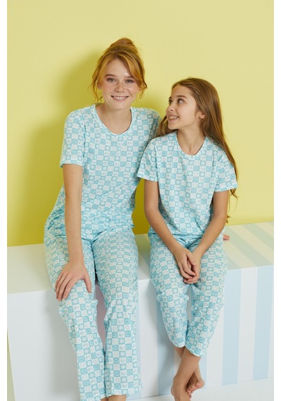 Siyah İnci Örme Pijama Takım 24107084 Çok Renkli