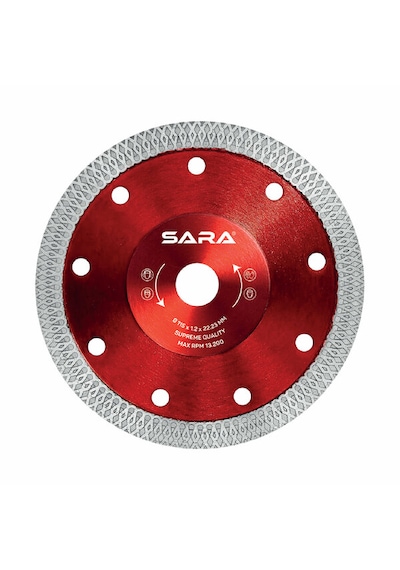 Sara Çift Yön Hassas Seramik Kesme Diski 115 Mm X 1.2 Mm