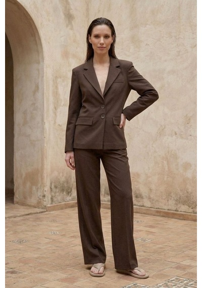 Hiccup My Fashıon Kadın Blazer Ceket Kahve Kahvesi