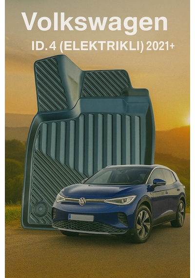 Volkswagen Id4 Elektrikli 2021+uyumlu 3d Premium Oto Paspas Su Geçirmez, Kaymaz, Kolay Temizlenir