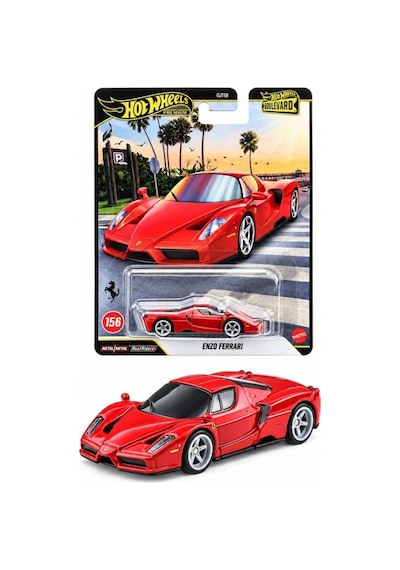 Hot Wheels Premium Enzo Ferrari - Premium Boulevard Kırmızı 1/64 Diecast Model Araba Çok Renkli