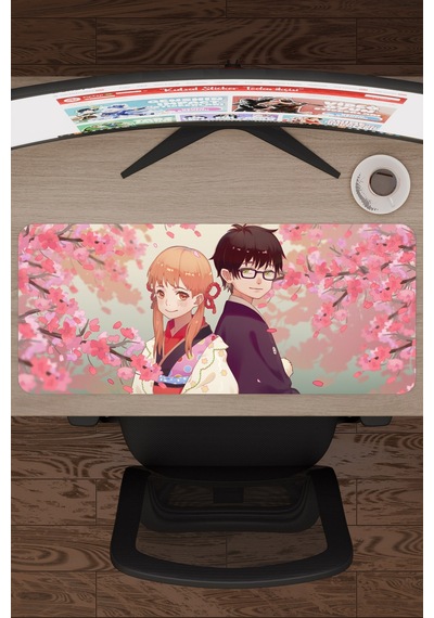 Sangatsu No Lion Anime V5 - 70x30 Xl Gaming Kauçuk Kaymaz Taban Mouse Pad Fare Altlığı