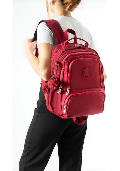 Ultra Hafif Çok Cepli Orta Boy Sırt Çantası Kırmızı Model: 571-4h