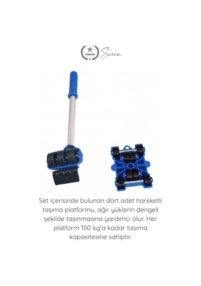 Eşyataşıma Mobilya Taşıma Kaydırma Aparatı Eşya Krikosu Tekerlekli Ağır Yük Taşıma Seti Kaldırma Ko
