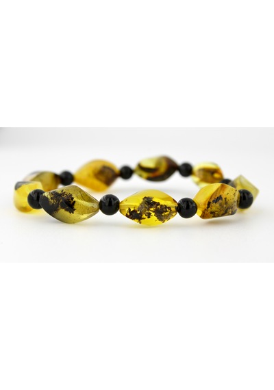 Kehribar Bileklik Özel Tasarım Ambergold Blk23-34 Çok Renkli