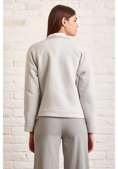 H1 Style Oversize Sweatshirt Pamuklu Mavi