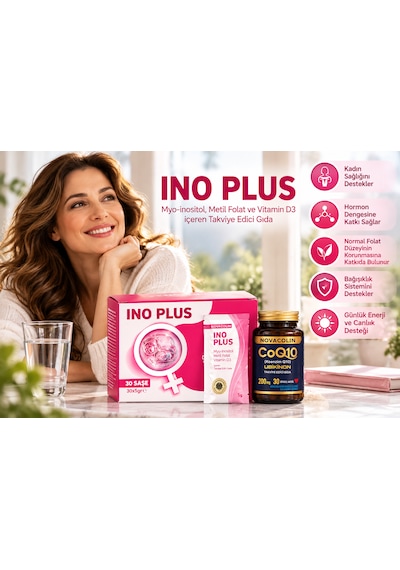Ino Plus Miyo-inositol Metil Folat D3 30 Saşe + Coq10 30 Kapsül
