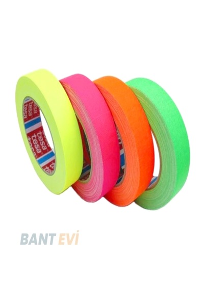Sarı Neon Bez Bant 19mmx25mt Tesa 4671 Sahne Kamera Bandı Gaffer