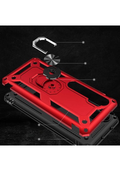 Xiaomi Mi Note 10 Pro Yüzüklü Standli Vega Kilif Ekran Koruyucu 510330644