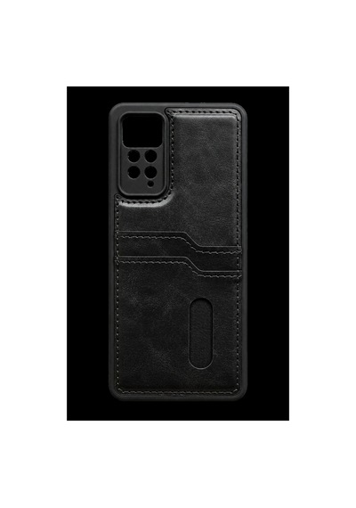Redmi Note 12 Pro 4g Kılıf Sara Kartvizitli Deri Kılıf - Siyah İtdark43913