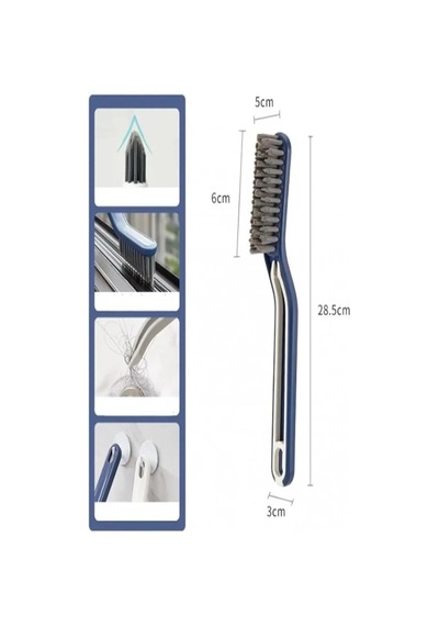 Cımbız Aparatlı Tuvalet Lavabo Araba Koltuk Köşe Kenar Oluk Temizlik Fırçası 28 Cm Beyaz - Çok Renkli
