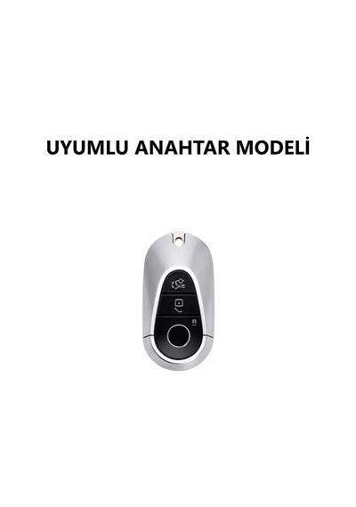 Mercedes Benz C E S Class C200 W206 W223 S400 S500 Maybach Deri Görünüm Tpu Anahtar Kılıfı Mavi