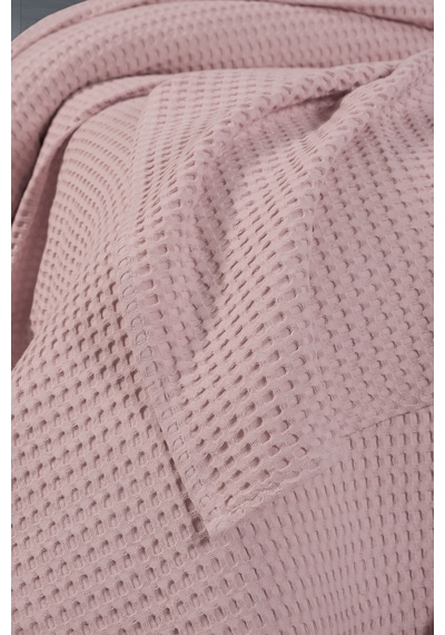 Mulberry Havuzlu Pike Örgü battaniyesi Kalın İplik Ev Dekorasyonu Çift Kişilik 220 x 240 Pembe