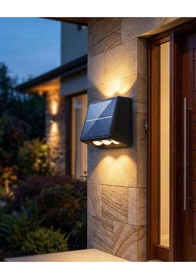 Ack Ag60-09801 Ip65 Çift Yönlü Solar Led Bahçe Duvar Apliği