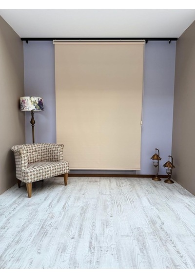 Stor Perde İthal Mat Polyester Koyu Krem P1100 90 X 260 Çok Renkli