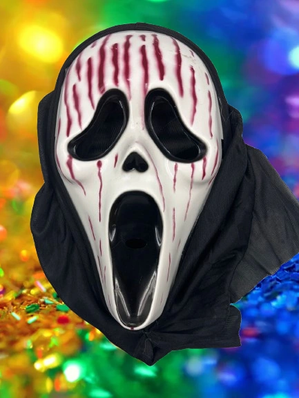 Halloween Maske Çığlık Kanlı Lüks Kalın Arkası Tül Diğer