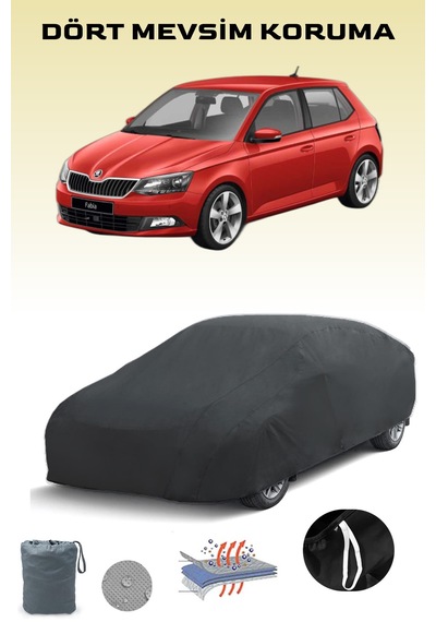 Siyah, Skoda Fabıa 1, Araba Brandası, Oto Örtüsü, Araba Çadırı Siyah