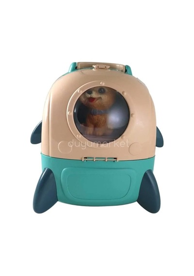 Sırt Çantalı Pets House İkili Set - Pembe Mavi
