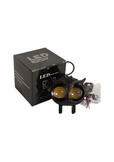Baykuş Sis Farı Beyaz-sarı Çift Renk Ip67 Flash Animasyonlu Off Road 4x4 Suv Atv Tekne Scooter Far 1 Ad.