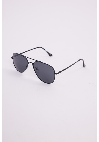 Unisex Oval Damla Model Siyah Çerçeveli Uv 400 Korumalı Güneş Gözlüğü-51230 Çok Renkli