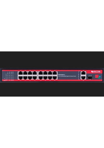 Ricon RSB163GEP-U 16 Port Gigabit Ethernet Power Over Ethernet Unmanaged Switch