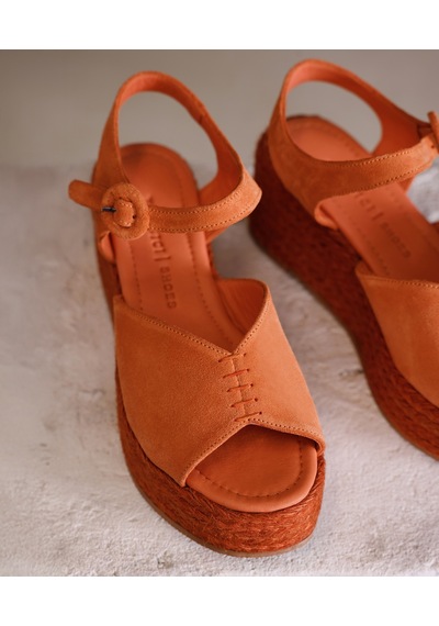 Yargıcı Platform Taban Deri Espadril 25ykay4030x 582 Turuncu