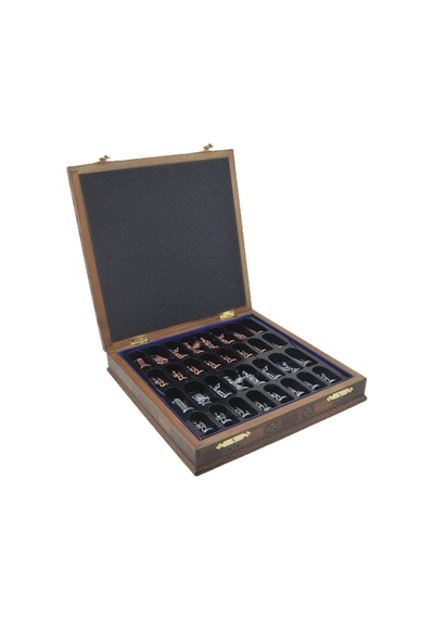 Gifthome Metal Satranç Takımı-seti orta yunan antik sandıklı Masi
