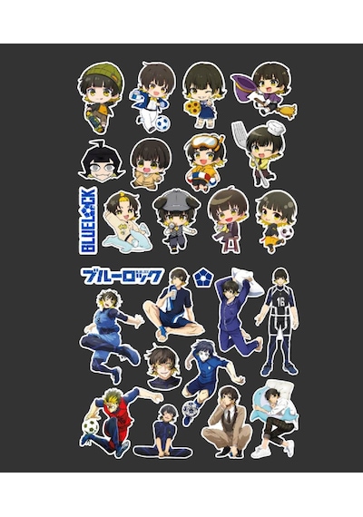 Parlak -bachira-bluelock-meguru Bachira-parlak Kağıt -2li Sticker Set-telefon Süsleme Blue Lock Mavi