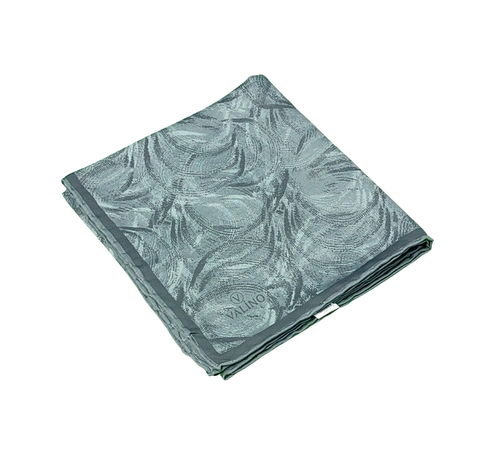 Mim Eşarp Valino Desenli Şifon Eşarp 90x90 Cm Gri