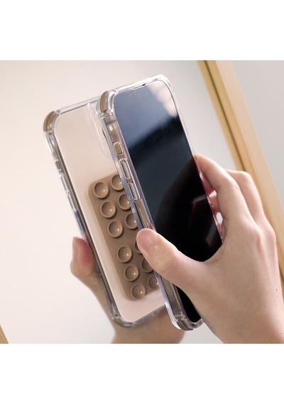 Skinarma Stax Magnetik Vakumlu Düz Zemin Telefon Tutucu Kahverengi