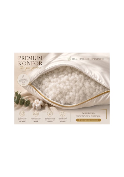 4 Adet Biyeli Yastık Gold Serisi 1000gr Silikon Boncuk Elyaf Dolgulu 50x70cm Gold Gold