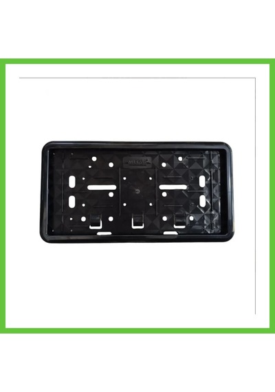Bezos Çerçeveli Motosiklet Plakalık Plaka Altlığı Siyah 26x17cm 1 Adet Dmc