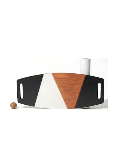Renkli Denge Tahtası Balance Roller Board Çift Fonksiyonlu Sörf Eğitim Tahtası Kaykay Eğitim Tahtası 73 X 31 Cm Çok Renkli