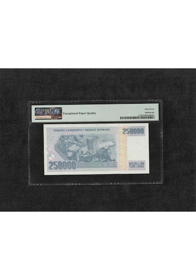 Türk Lirası Pmg 67 Epq Superb Gem Unc 250.000 Lira P 211 1970 Nd 1998 S/n H83 7. Emisyon 3. Terti