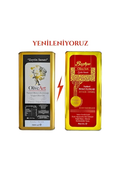 Olive Art Natürel Birinci Soğuk Sıkım Filtresiz Zeytinyağı Teneke 5 L
