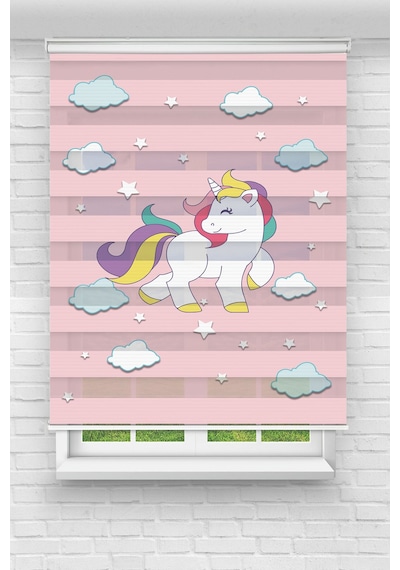 Perdeoutlet38 Enxboy Pony Dijital Baskılı Zebra Perde-cocuk Odası-stor Perde Renkli