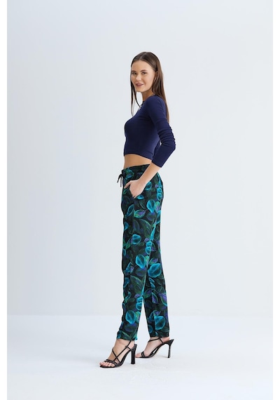 Sortie Collection Emprime Baskılı Pantolon Sax-sax Saks Mavi
