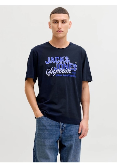 Jack&jones Jjelogo Tee Ss O-neck 2 Col Ss26 Sn Erkek T-shirt 12288016 Lacivert