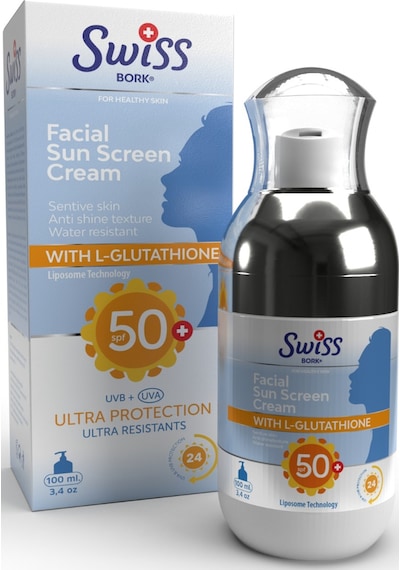 Swiss Bork Leke Karşıtı SPF50+ Yüz Güneş Kremi 100 ML