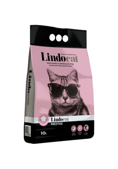 Lindo Cat Bebek Pudralı Topaklaşan Kalın Taneli Kedi Kumu 10 L