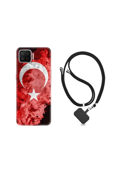 Oppo A73 Kılıf Boyun Askılı Şanlı Türk Bayrağı 3 1395