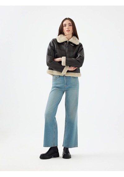Loft Long Crop Kahverengi Kadın Mont Lf2040673 Kahverengi