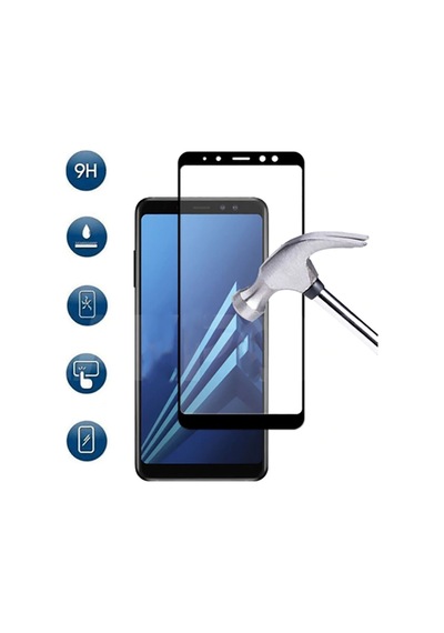 Samsung Uyumlu Galaxy A7 2018 Zore Kenarları Kırılmaya Dayanıklı Cam Ekran Koruyucu